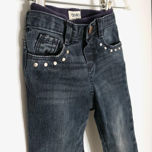 OSH KOSH Dark Blue Studded Toddler Jeans 18-24 months - Picture 3 of 6